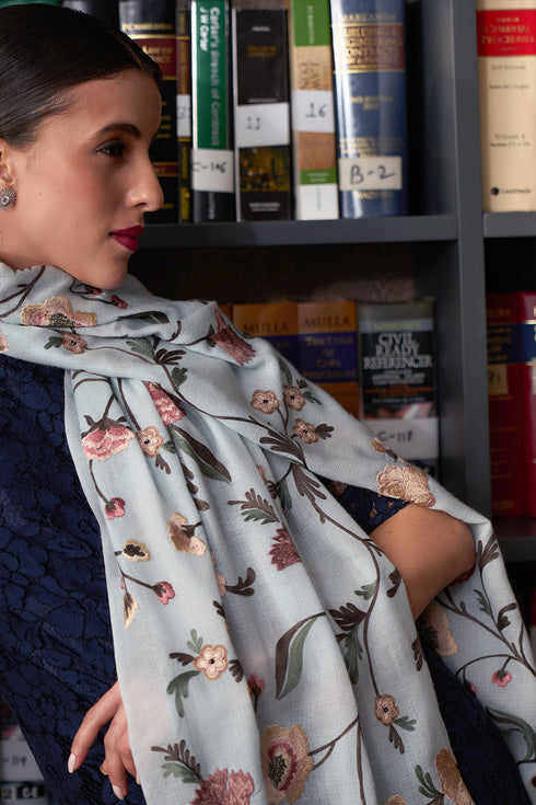 Peony Dream Pure Cashmere Stole